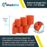 1/4in 1in Plastic Deburr & Gauge Tool U702A