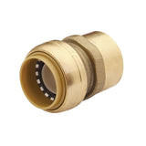 1in Push T x 1in D FPT Brass Push Female Connector U094LFA