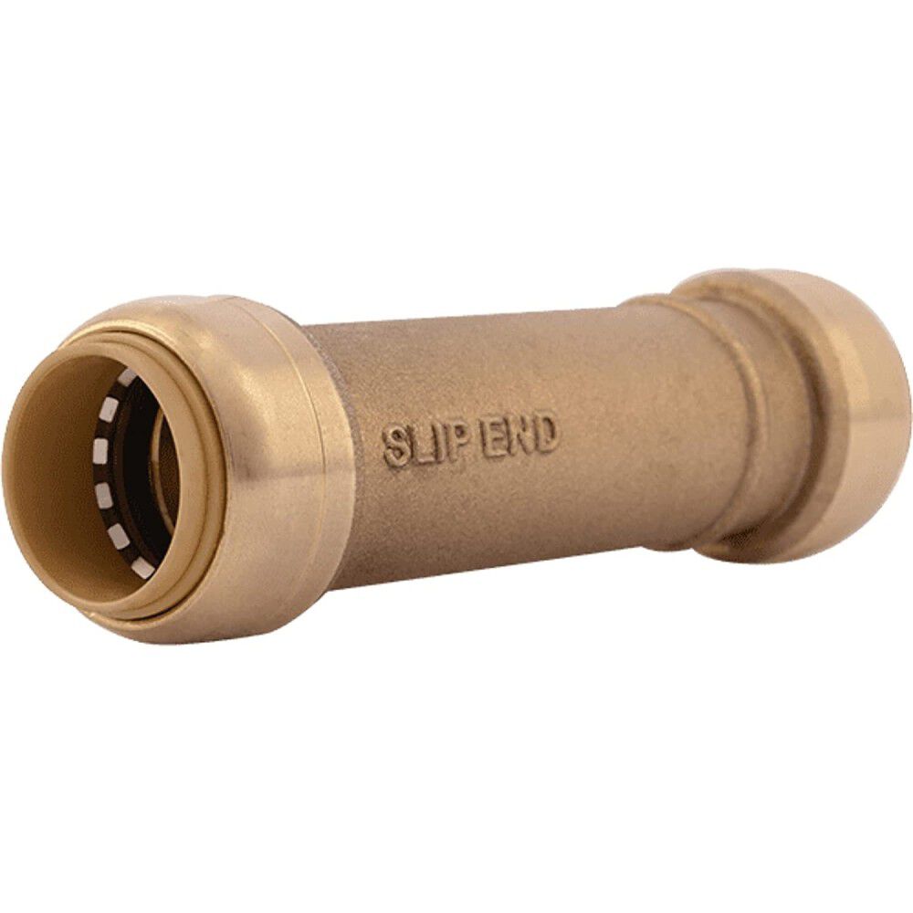 1in Push T x 1in D Push Brass Slip Coupling U3020LFA