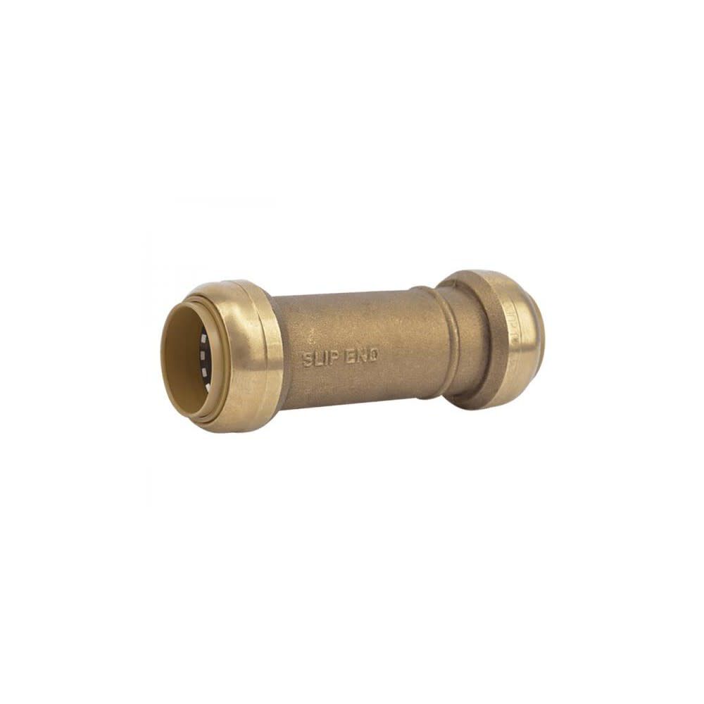 1in Push T x 1in D Push Brass Slip Coupling U3020LFA