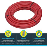 1in x 100' Red Polyethylene PEX Coil Tubing U880R100