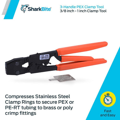 3 Handle PEX Clamp Tool with Orange Handle UC961