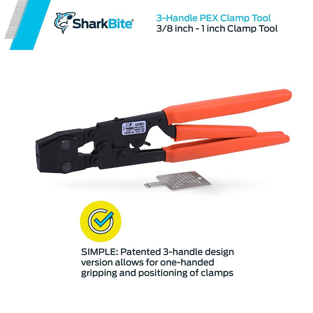 3 Handle PEX Clamp Tool with Orange Handle UC961