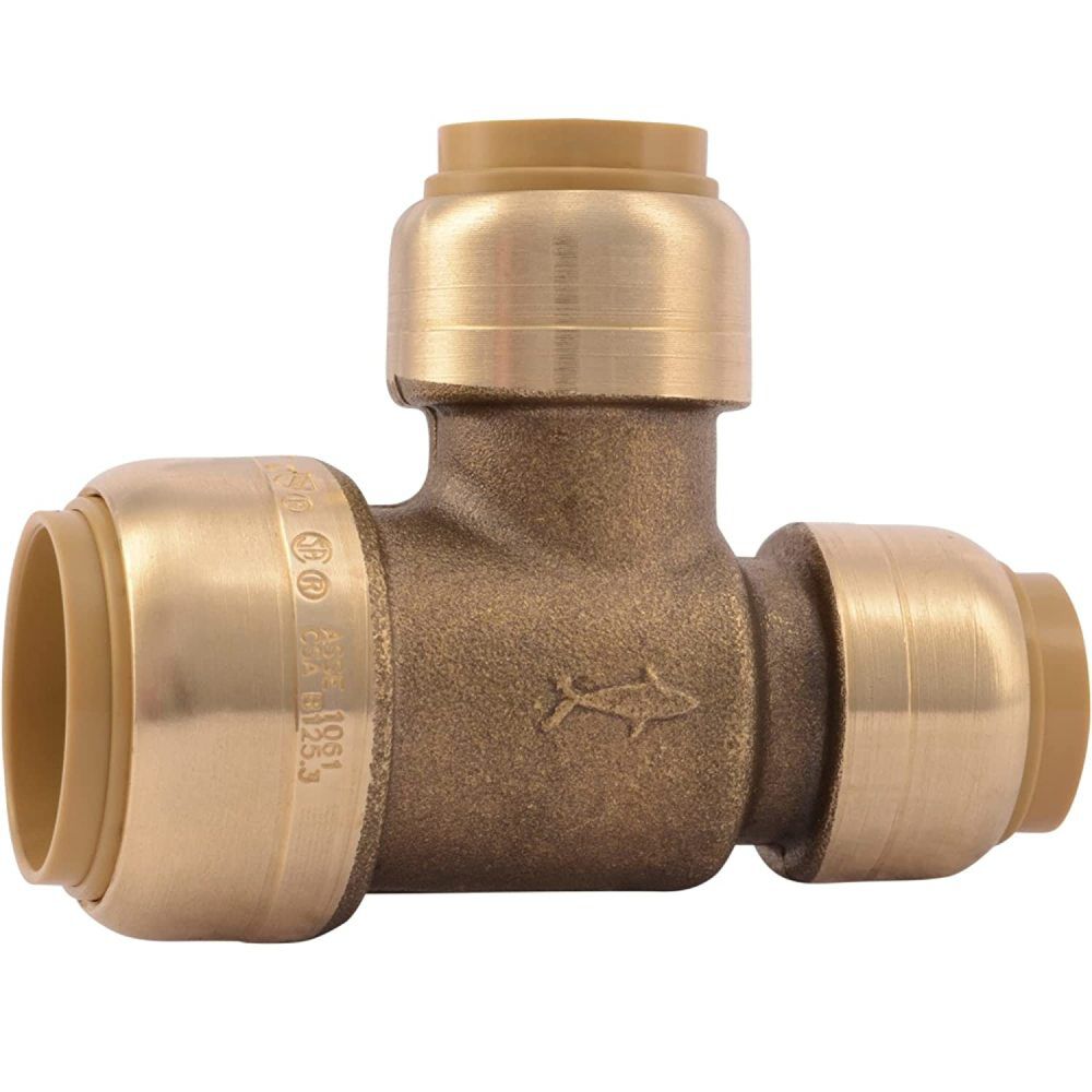 3/4 x 1/2 x 1/2in Push to Connect Brass Reducing Tee U454LFA