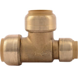 3/4 x 1/2 x 3/4in Push to Connect Brass Reducing Tee U444LFA