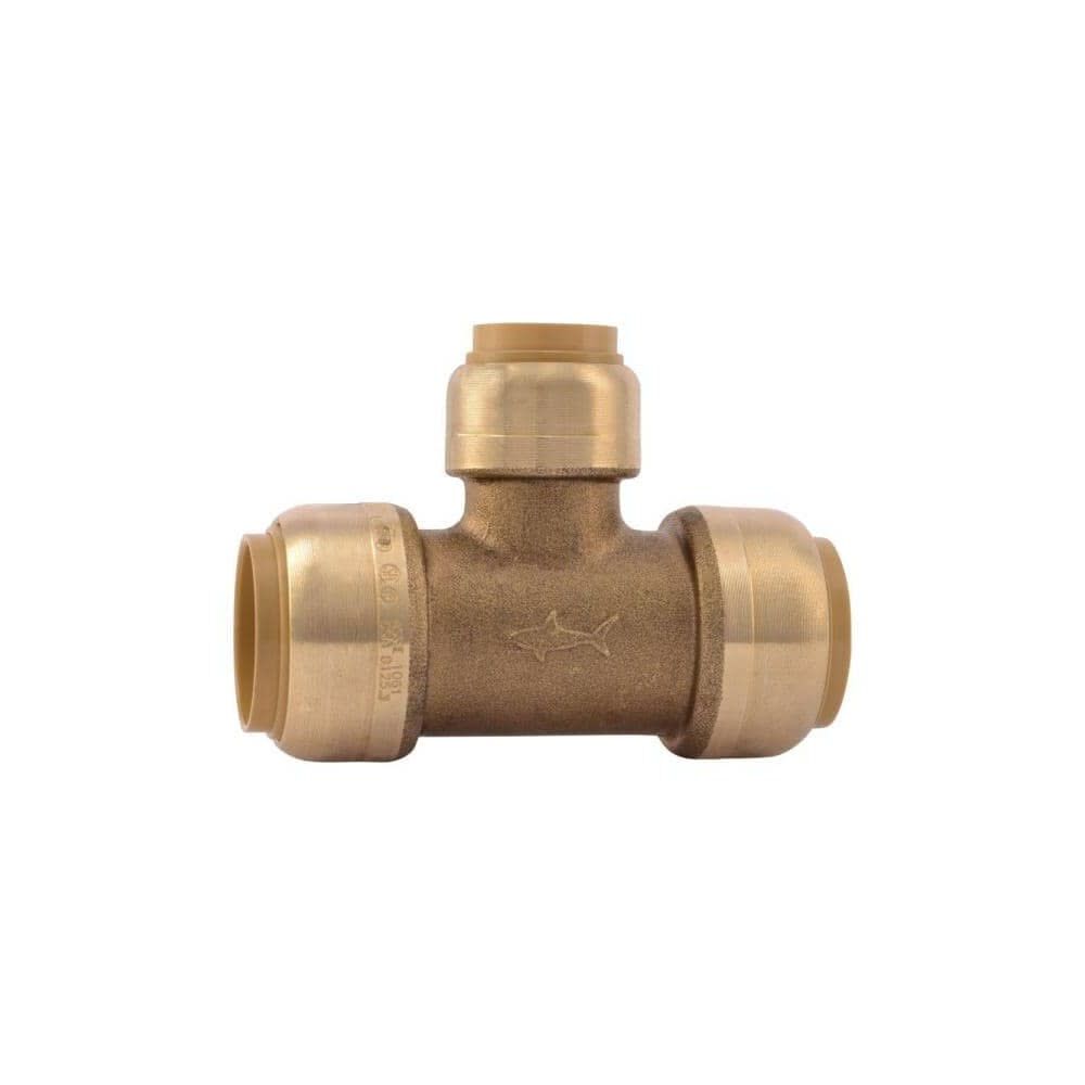 3/4 x 3/4 x 1/2in Push to Connect Brass Reducing Tee U412LFA