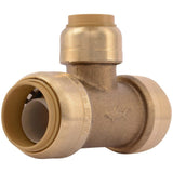 3/4 x 3/4 x 1/2in Push to Connect Brass Reducing Tee U412LFA