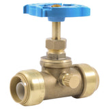 3/4in PTC T x 3/4in S Brass Stop & Waste Valve 24635LF