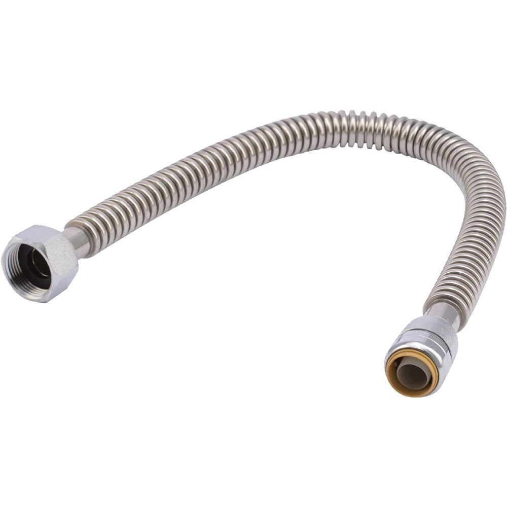 3/4in Push T x 1in D FIP Flexible Hose Connector SS3086FLEX24LF