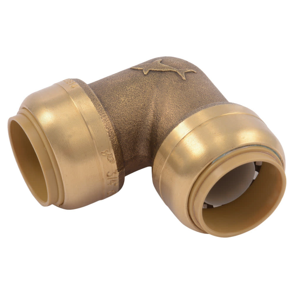 3/4in Push T x 3/4in D Push 90 Deg Brass Elbow U256LFA4