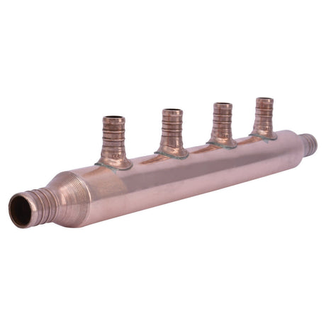 3/4in T x 1/2in D Crimp Copper 4 Port Manifold Tee 22786A