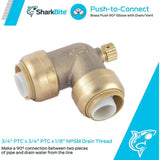 3/4in x 3/4in x 1/8in NPSM Brass 90 Deg Elbow U5256LFA