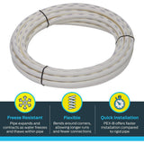 3/4in x 50' White Polyethylene PEX Coil Tubing U870W50