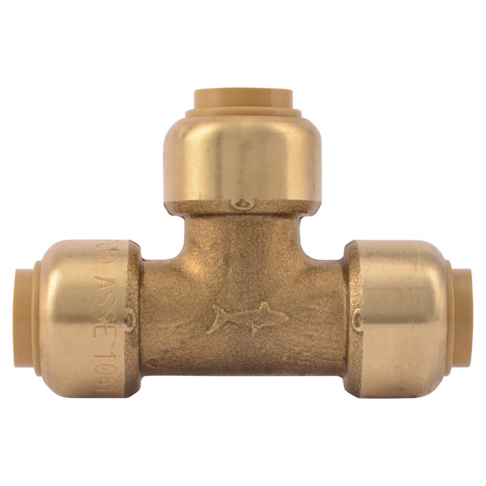 3/8in x 3/8in x 3/8in Push to Connect Brass Tee U360LFA