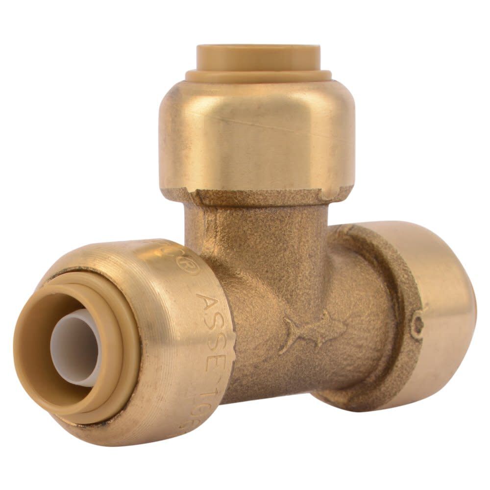 3/8in x 3/8in x 3/8in Push to Connect Brass Tee U360LFA