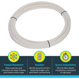 3/8in x 50' White Polyethylene PEX Coil Tubing U855W50