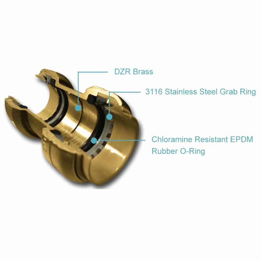 Push to Connect 1 1/4 x 1 1/4in 2XL Straight Coupling UXL0135