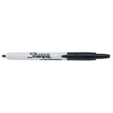 Black Plastic Barrel Fine Point Retractable Permanent Marker 32721PP