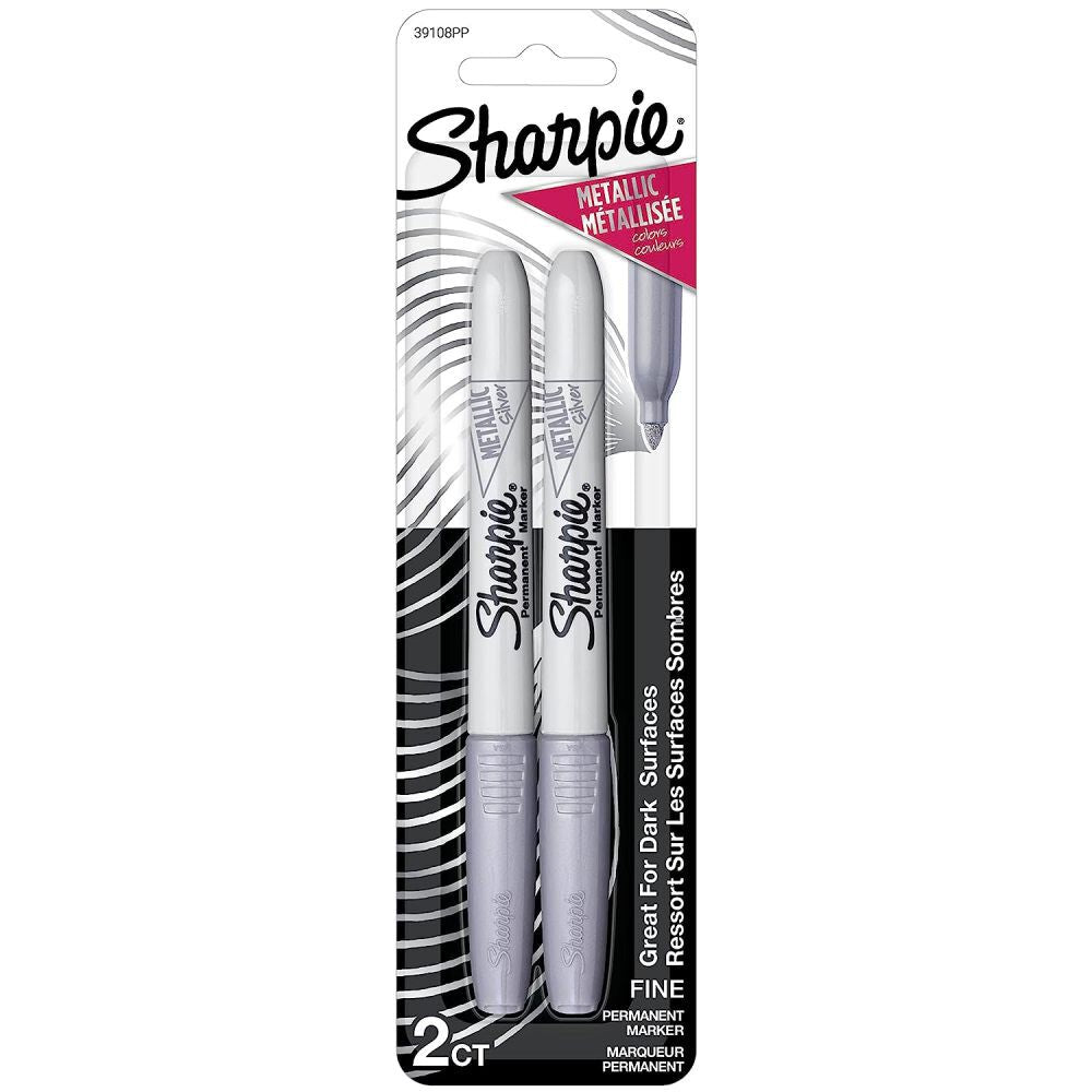 Metallic 2-Pack Fine Point Silver Permanent Marker 39108PP