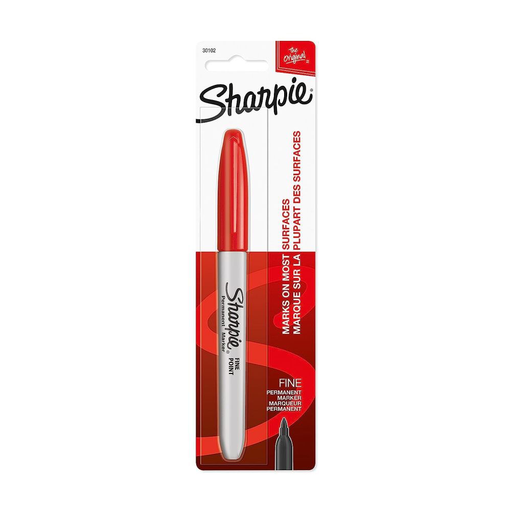 The Original Red Plastic Barrel Fine Point Permanent Marker 30102PP