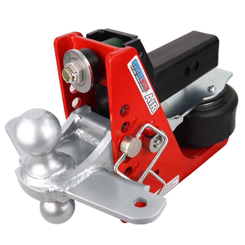 12K 2.5 Inch Air Receiver Hitch & Silver Combo Sway Bar Tab Ball Mount 2 Inch & 2-5/16 Inch Hitch Balls SH-620-250SC