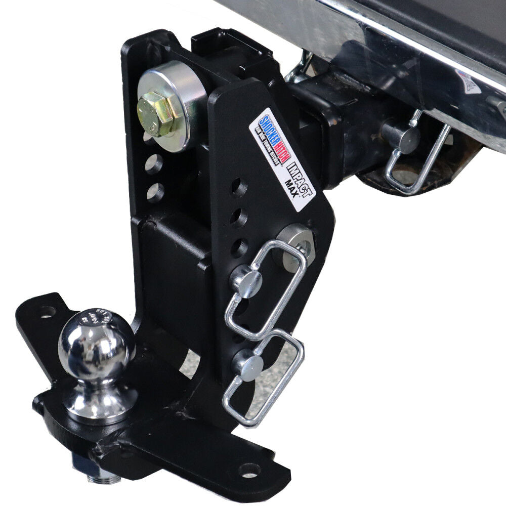 20K Impact Max 2 Inch Cushion Hitch & Drop Sway Bar Tab Ball Mount 2-5/16 Inch Hitch Balls SH-C100-320-25SC