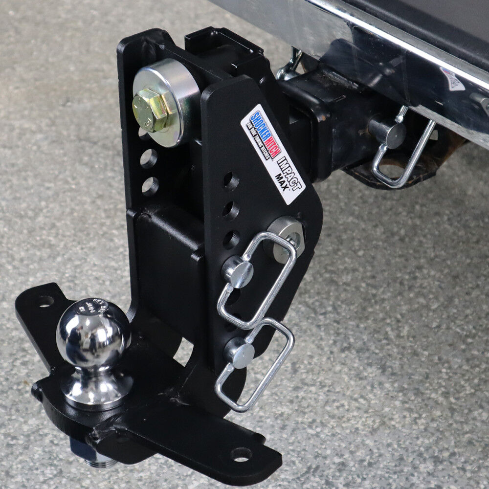 20K Impact Max 2 Inch Cushion Hitch & Drop Sway Bar Tab Ball Mount 2-5/16 Inch Hitch Balls SH-C100-320-25SC