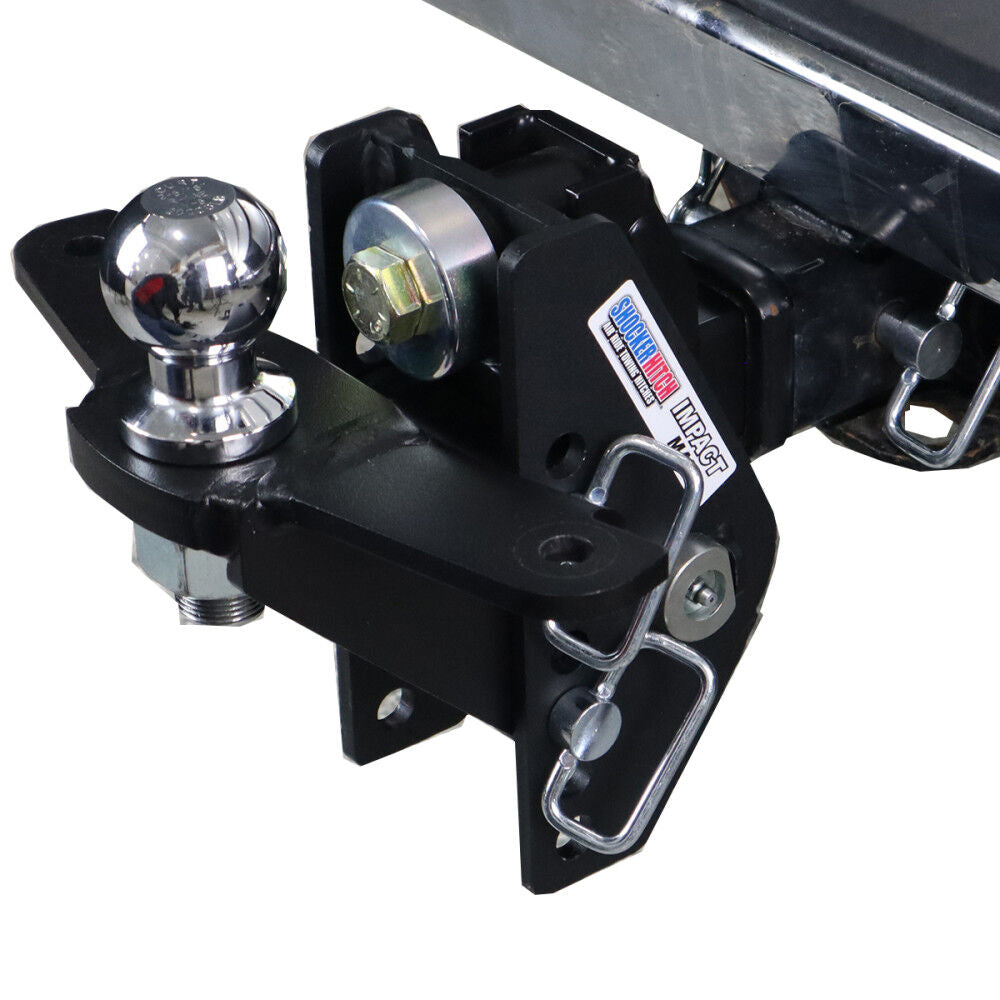 20K Impact Max 2 Inch Cushion Hitch & Raised Sway Bar Tab Ball Mount 2-5/16 Inch Hitch Balls SH-C100-310-25SC