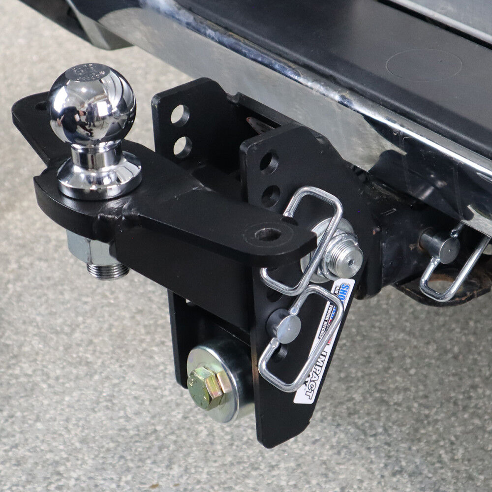 20K Impact Max 2 Inch Cushion Hitch & Raised Sway Bar Tab Ball Mount 2-5/16 Inch Hitch Balls SH-C100-310-25SC