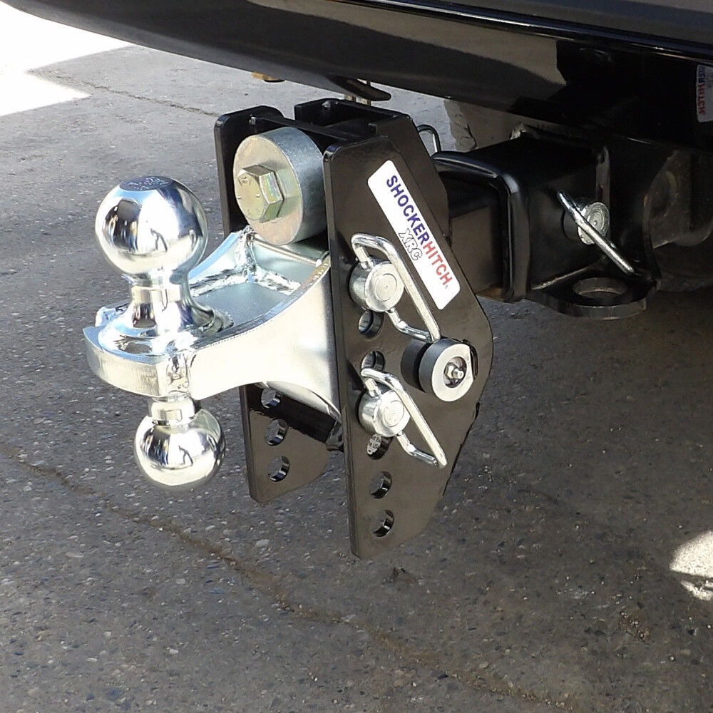 20K Impact Max 2 Inch Cushion Hitch & Silver Combo Ball Mount with 2 Inch & 2-5/16 Inch Hitch Balls SH-C100-340