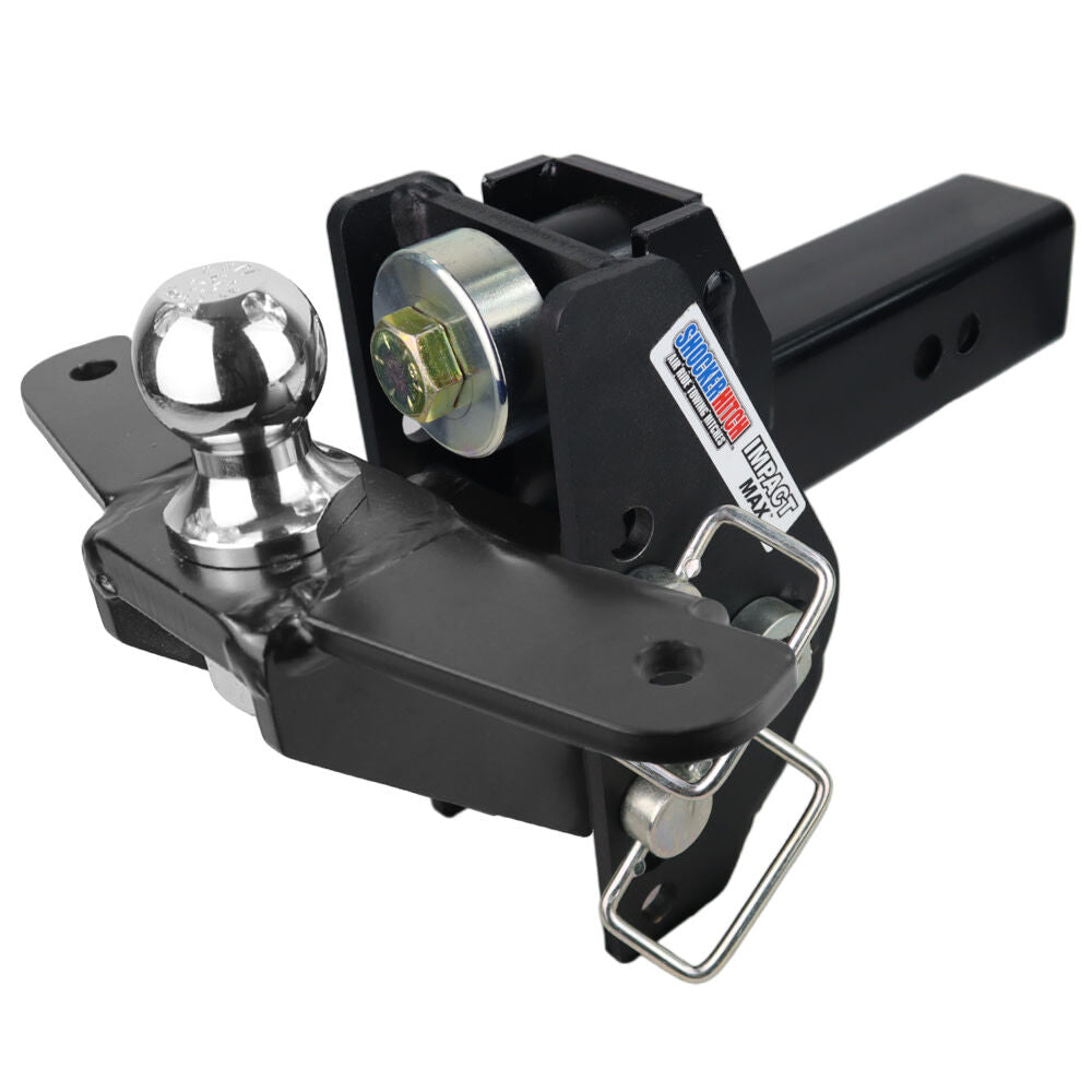 20K Impact Max 2.5 Inch Cushion Hitch & Raised Sway Bar Tab Ball Mount 2 Inch Hitch Balls SH-C125-310-2SC