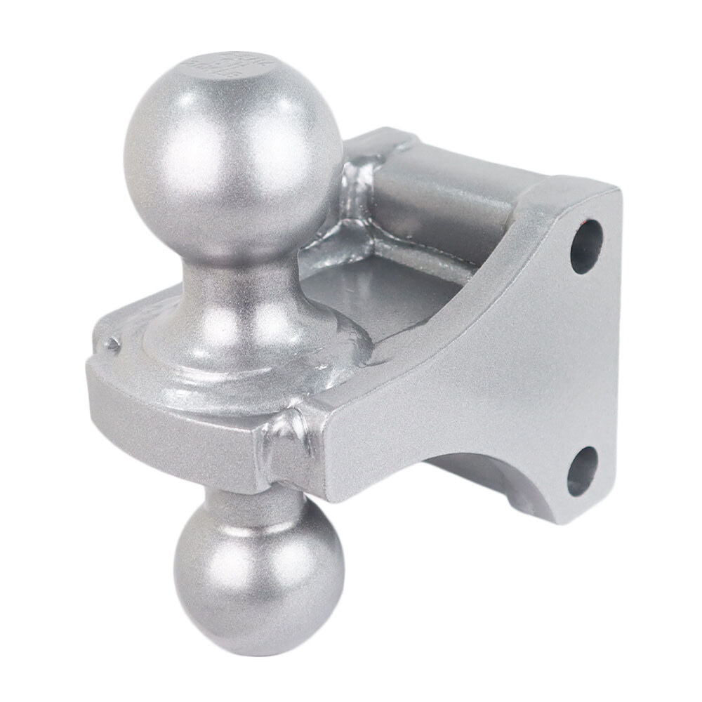 20K Impact Max 2.5 Inch Cushion Hitch & Silver Combo Ball Mount with 2 Inch & 2-5/16 Inch Hitch Balls SH-C125-340