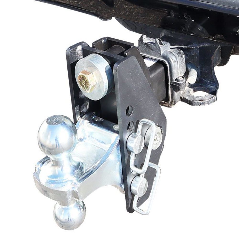 20K Impact Max 2.5 Inch Cushion Hitch & Silver Combo Ball Mount with 2 Inch & 2-5/16 Inch Hitch Balls SH-C125-340