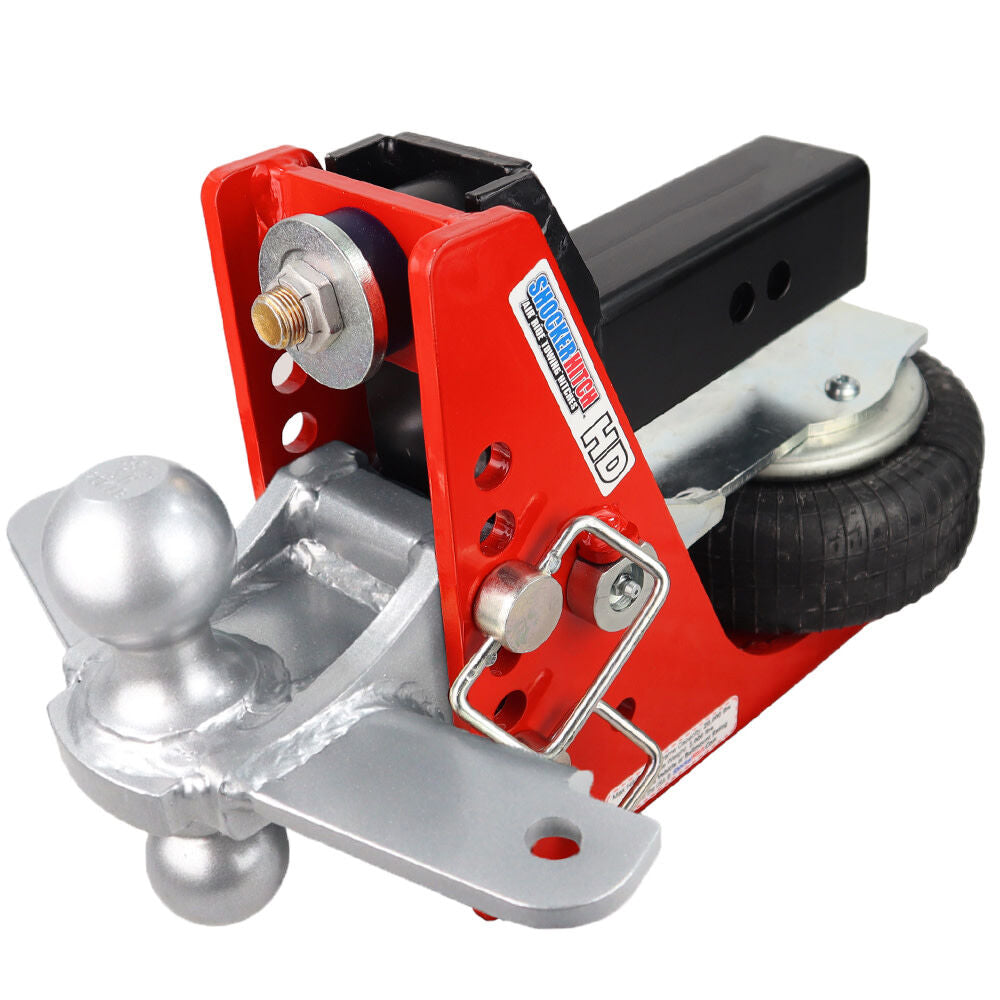 HD 20K 2.5 Inch Air Receiver Hitch & Silver Combo Sway Bar Tab Ball Mount 2 Inch & 2-5/16 Inch Hitch Balls SH-HD620-250SC