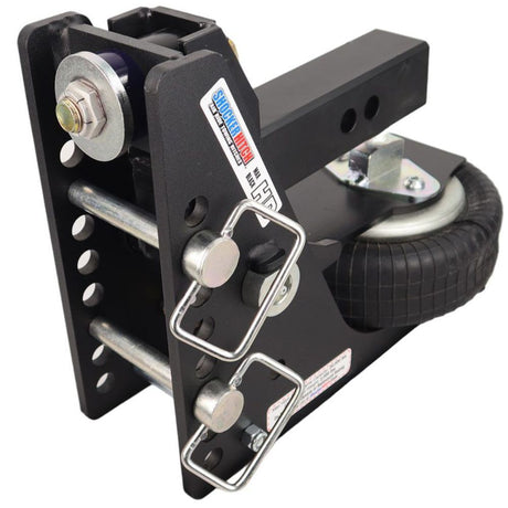 HD 20K Max Black 2 Inch Air Receiver Hitch & Clevis Pin Mount with 1-1/2 Inch Holes SH-HDMB660-200