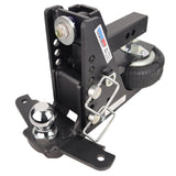 HD 20K Max Black 2 Inch Air Receiver Hitch & Drop Sway Bar Tab Ball Mount 2-5/16 Inch Hitch Balls SH-HDMB640-200-25SC