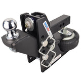 HD 20K Max Black 2 Inch Air Receiver Hitch & Raised Ball Mount 2 Inch Hitch Ball SH-HDMB610-200-2