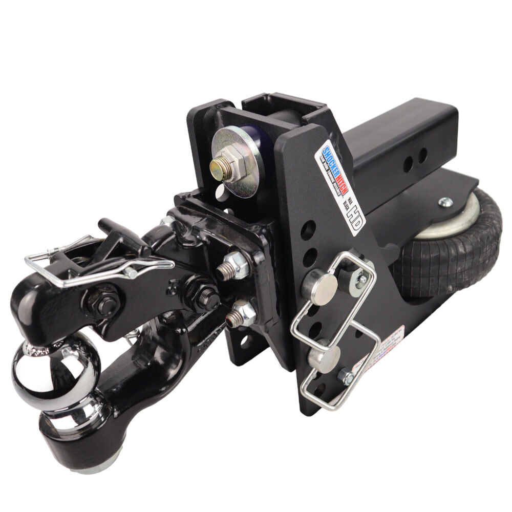 HD 20K Max Black 2.5 Inch Air Hitch with 16K Pintle & 2-5/16 Inch Ball SH-HDMB636-250-25