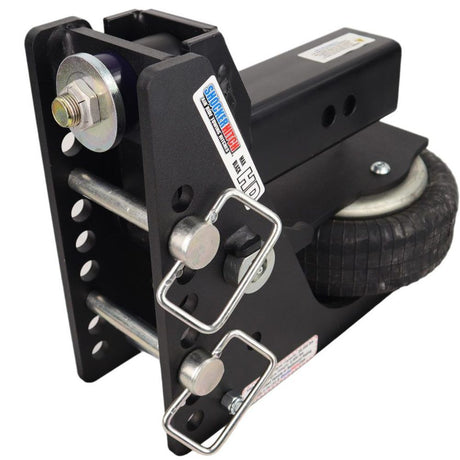 HD 20K Max Black 2.5 Inch Air Receiver Hitch & Clevis Pin Mount with 1-1/2 Inch Holes SH-HDMB660-250