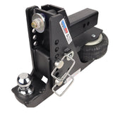 HD 20K Max Black 2.5 Inch Air Receiver Hitch & Drop Ball Mount 2 Inch Hitch Ball SH-HDMB640-250-2