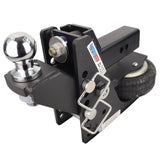 HD 20K Max Black 2.5 Inch Air Receiver Hitch & Raised Ball Mount 2-5/16 Inch Hitch Ball SH-HDMB610-250-25