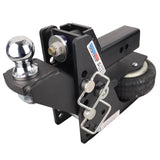 HD 20K Max Black 2.5 Inch Air Receiver Hitch & Raised Ball Mount 2 Inch Hitch Ball SH-HDMB610-250-2