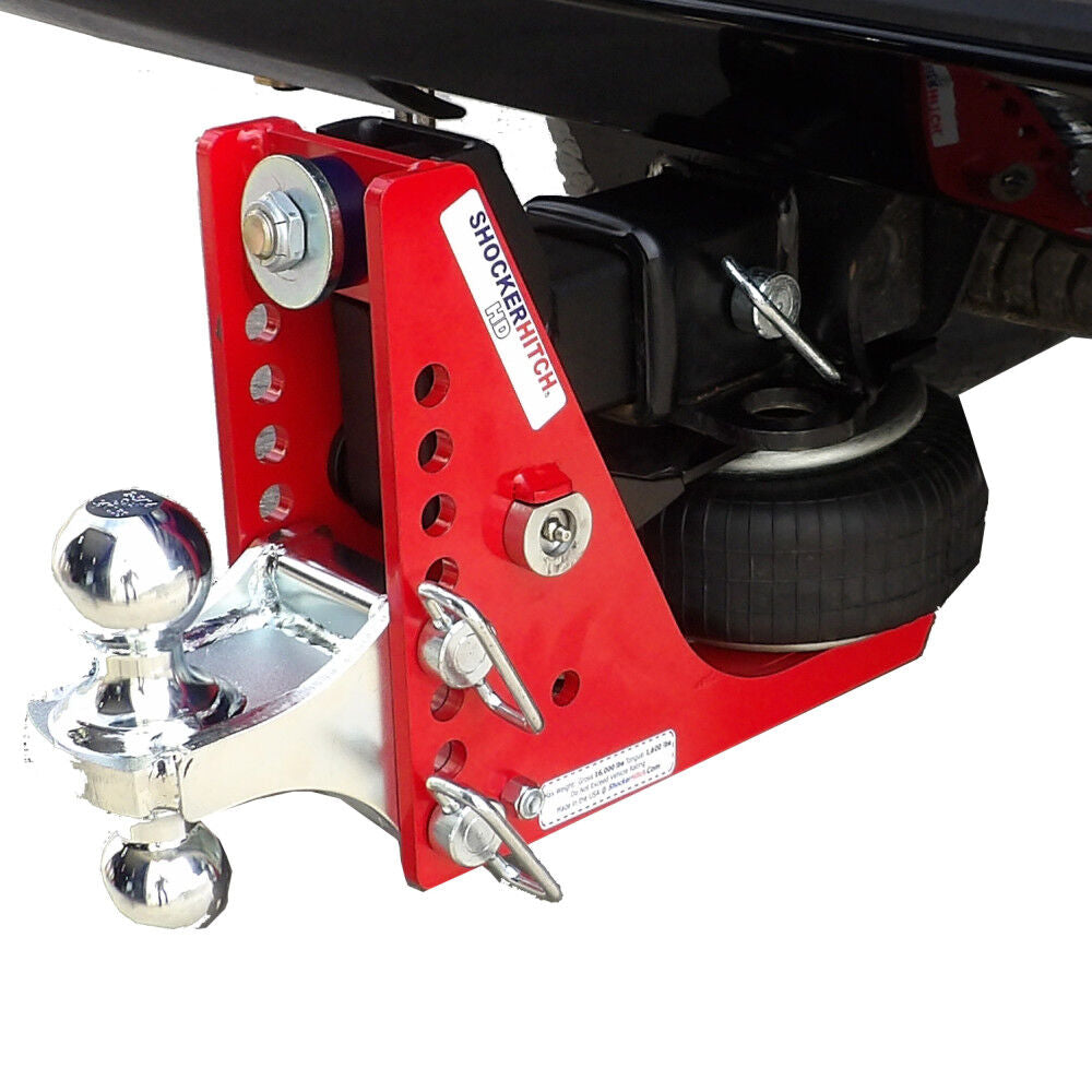 Shocker Hitch HD 20K 2.5in Air Receiver Hitch & Silver Combo Ball Mount with 2in & 2-5/16in Hitch Balls SH-HD620-250