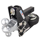 Shocker Hitch HD 20K Max Black 2in Receiver Hitch & Silver Combo Ball Mount with 2in & 2-5/16in Hitch Balls SH-HDMB620-200