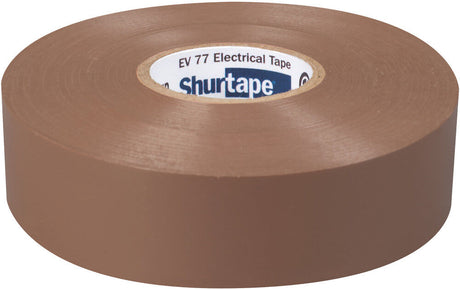 EV 77 Professional Grade UL Listed Electrical Tape - Brown - 3/4in x 66ft - 1 Roll 104705