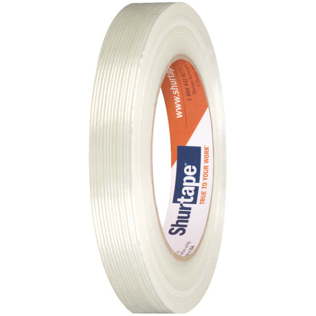 GS 490 Economy Grade Fiberglass Reinforced Strapping Tape Clear 18mm x 55m-1 Roll GS 490