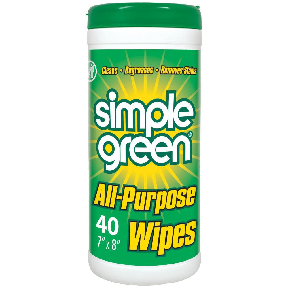 Green All Purpose Wipes 40 Ct 676-3810001213312