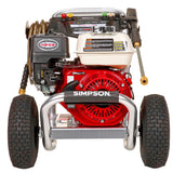 Aluminum 3400 PSI at 2.5 GPM HONDA GX200 with CAT Triplex Plunger Pump Cold Water Professional Gas Pressure Washer 60735