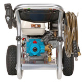 Aluminum 3400 PSI at 2.5 GPM HONDA GX200 with CAT Triplex Plunger Pump Cold Water Professional Gas Pressure Washer 60735