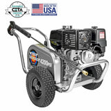 Aluminum Water Blaster 4200 PSI at 4.0 GPM HONDA GX390 with AAA Triplex Plunger Pump Cold Water Professional Belt Drive Gas Pressure Washer (49-State) 60827